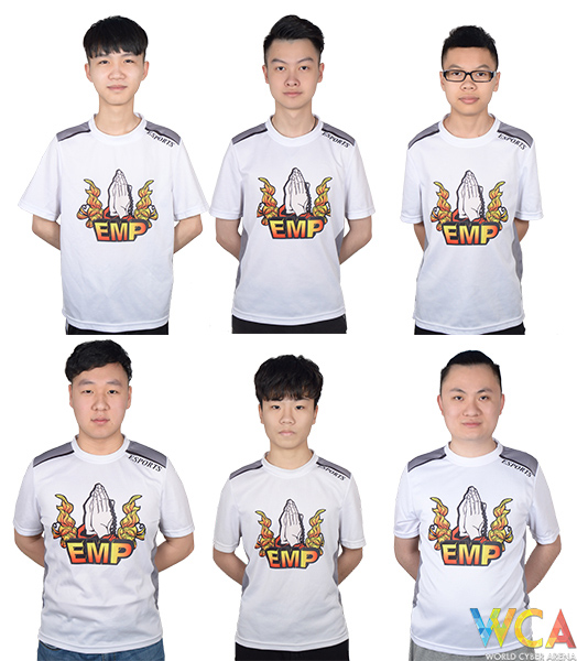 队员:yVONNEww(左上)、Raining(中上)、Rv1(右上)、M4R777iN(右下)、LING(中下)、AE(左下)