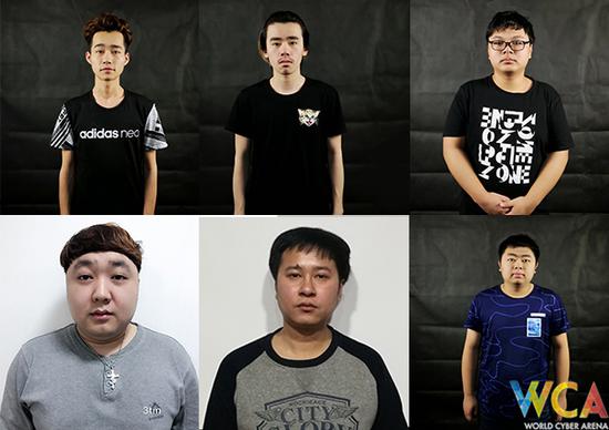 队员:C2h(左上)、comebackisreal(中上)、kury(右上)、3tm(左下)、zakia(中下)、Yzl(右下)