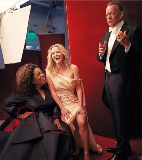 由摄影师Matthias Gaggl操刀，Oprah Winfrey的三只手