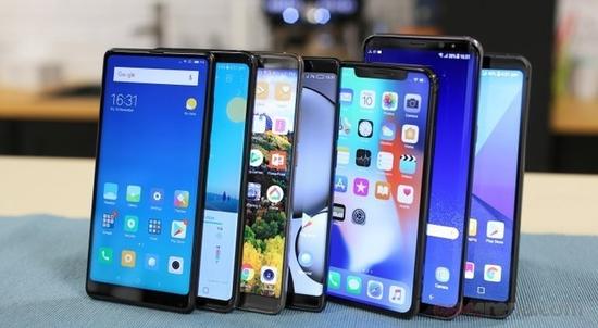 目前部分全面屏机型(图片引自GSMarena)