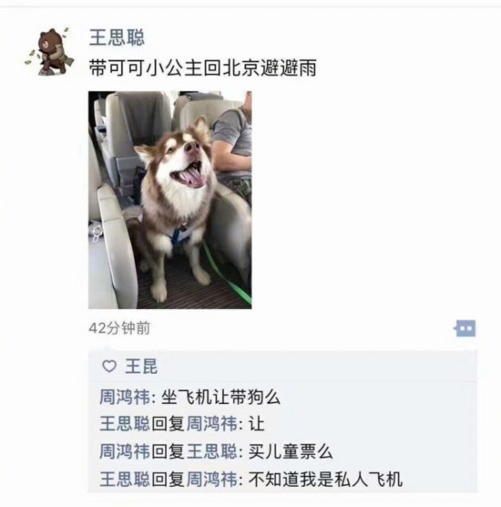 王思聪朋友圈