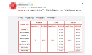 iPhone X/8/8P上线维修 关注丰修公众号即可下单