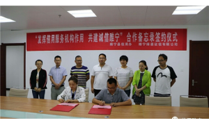 睢宁县信用办与绿盾征信签署信用建设合作备忘