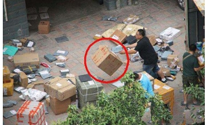 双11快递被曝暴力分拣，中通回应：快递损坏全赔
