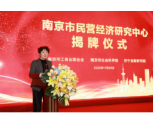 南京市民营经济研究中心揭牌 将为新南京建设提