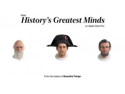 苹果Vision Pro头显新应用:与爱因斯坦等历史伟人