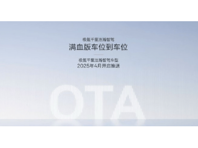 极氪2025年升级智驾系统：满血版“车位到车位”