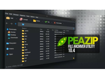 PeaZip 10.4升级：界面自定义+性能提升，支持242种