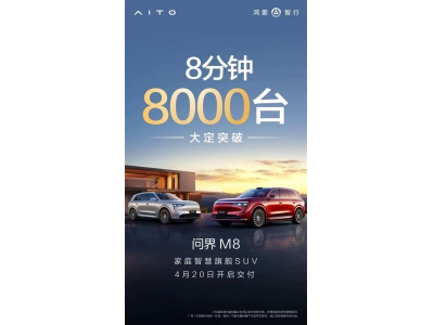 问界M8火爆上市！8分钟大定破8千，安全配置成家