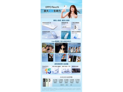OPPO Reno14首发：超美小直屏仅2379.15元起，人鱼姬
