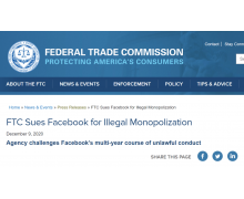 美国联邦贸易委员会再战 Facebook,提起新一轮反