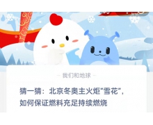 猜一猜北京冬奥主火炬雪花如何保证燃料充足持