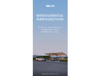 8天新增26座！理想超充站突破800大关