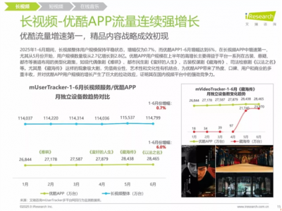 艾瑞咨询：上半年优酷流量增速行