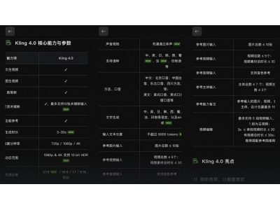可灵AI全新Kling 4.0开启内测 将于10月正式上线