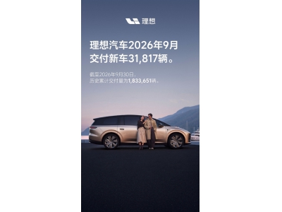 家庭SUV王者！理想9月交付新车31817辆：累计突破